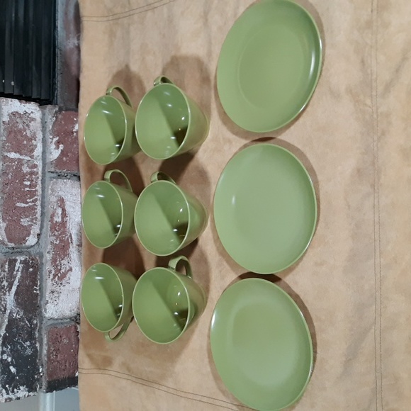 Lenotex Other - Lenotex Lenox Ware Melamine Melmac Coffee Cups MCM Avocado Green